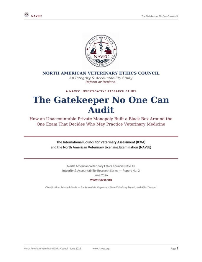 Cover of The Gatekeeper No One Can Audit, NAVEC Integrity & Accountability Research Series, Report No. 2